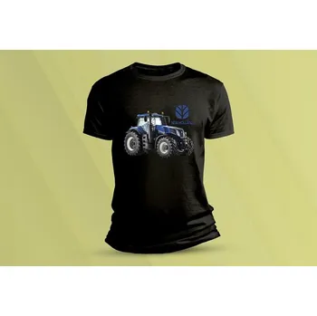 Dětské bavlněné tričko New Holland. Černá velikost 116 (5-6 let)