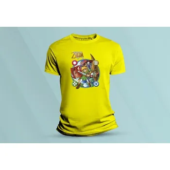 Dětská móda Dětské bavlněné tričko Zelda 3. Žlutá velikost 116 (5-6 let)