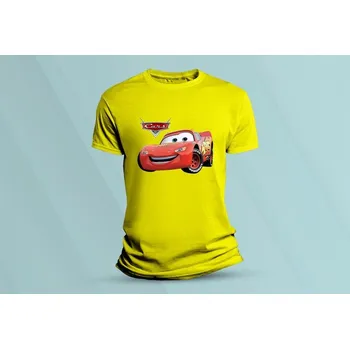 Chlapecké tričko Dětské tričko s potiskem Cars 1 Žlutá velikost 104