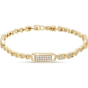 Náramek biju Pozlacený náramek kombinovaný se zirkony 2425