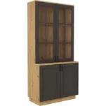 Kredenc Flawia 2 - 100 cm - dub artisan / grafit