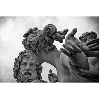 Plakát Plakát, Obraz - Pallas-Athene-Brunnen, Vienna - B&W, Orietta Gaspari