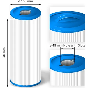 Bazénová filtrace Crystalline Pool Spa Filter Filtrační kartuše SC797