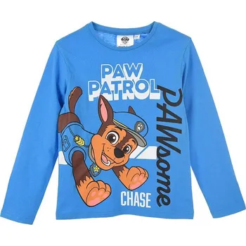 Chlapecké tričko Modré chlapecké tričko Paw Patrol - Chase s dlouhým rukávem Velikost: 116