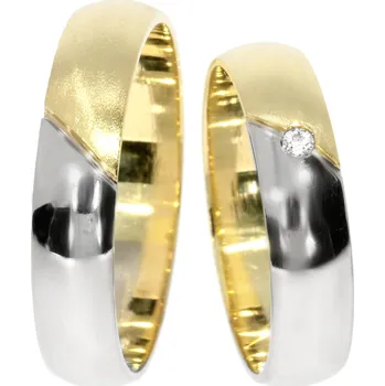 Prsten Zlatnictví Helios Zlaté snubní prsteny L-79 Kameny: Se Zirkony