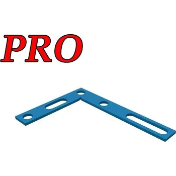 Úhloměr GPPH Plochý úhelník 90º 350x250mm - PRO - průměr děr 16mm