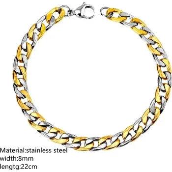 Náramek Nerezový pánský náramek | 22cm - 08M