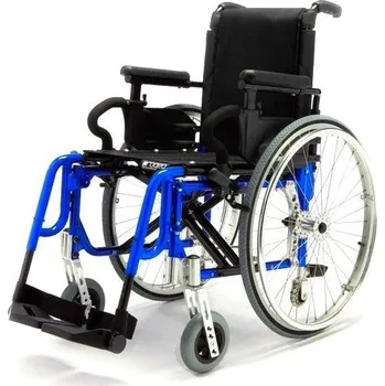 Invalidní vozík Invalidní vozík odlehčený BASIC LIGHT PLUS BLUE—Šířka sedu 54cm