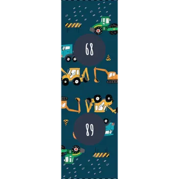 Velikostní štítek na oblečení set 10ks - Stavba modrá 68