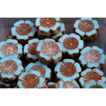 Korálek Ploškované korálky květ 14 mm č. 117