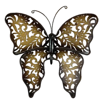Prodex Motýl kov hnědobéžový menší 26 x 24 cm Prodex A00569