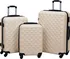 Cestovní kufr Sada tří skořepinových kufrů na kolečkách 92416 zlatá