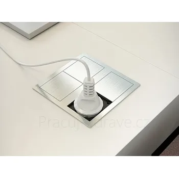 Elektrická zásuvka Zápustná elektrická zásuvka VersaHit Dual 2x230V Barva: stříbrná