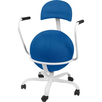 Jídelní židle Balónová židle AIR SEATING A1+ modrá Výška balónové židle: standard do 191 cm, Barva rámu: černá s područky a čalouněným balónem