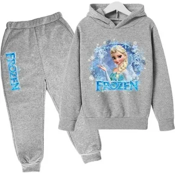Frozen (Ledové království) Dětská tepláková souprava - Elsa Frozen (šedé tepláky) Barva: Šedá, Velikost: 120/5-6 let