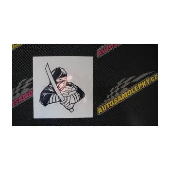 Polep vozidla SAMOLEPKA Ninja silueta pravá (10 - červená) NA AUTO, NÁLEPKA, FÓLIE, POLEP, TUNING, VLASTNÍ TEXT, TISK, AUTOSAMOLEPKY.cz, POLEPY, OBRÁZEK, LOGO, SAMOLEPKY