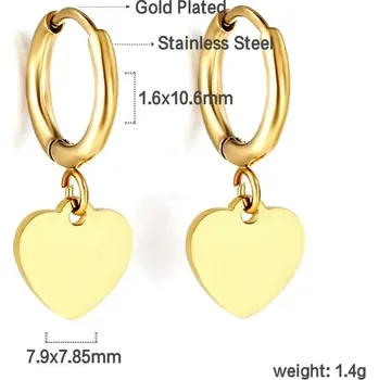 Náušnice Luxusní nerezové náušnice s přívěsky - 595G