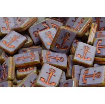 Korálek Ploškované korálky kotva 15x12mm č. 139