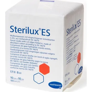 Kompres Hartmann Sterilux ES, nesterilní, 17/8, 10 x 10 cm, 100 ks