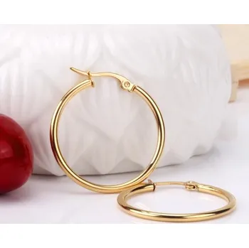 Náušnice Náušnice kruhy ve zlaté barvě - 47G 25mm