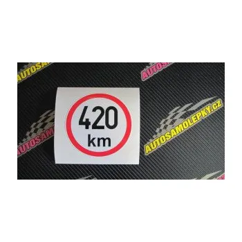 samolepka Maximální rychlost 420km - nejvyšší konstrukční rychlost (17 - šedá) SAMOLEPKA NA AUTO, NÁLEPKA, FÓLIE, POLEP, TUNING, VLASTNÍ TEXT, TISK, AUTOSAMOLEPKY.cz, POLEPY, OBRÁZEK, LOGO, 3D STICKERS