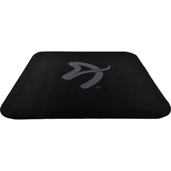 Počítačové příslušenství AROZZI Zona Quattro Black Grey/ ochranná podložka na podlahu/ 116 x 116 cm/ černá s šedým logem (AZ-ZONA-QTRO-BKGY)