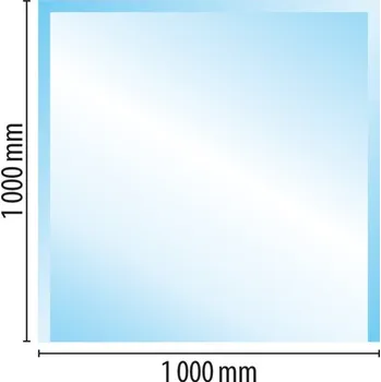 Krbová kamna Sklo pod kamna čtverec 100x100 tl. 8 mm
