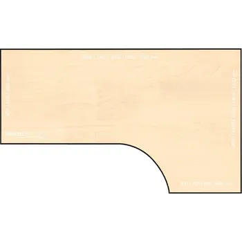 Stolová deska Rohová deska LUX bříza Mainau