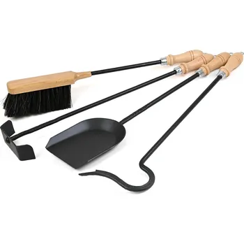 Krbové nářadí Sada krbová 4-dílná - rukojeť přírodní