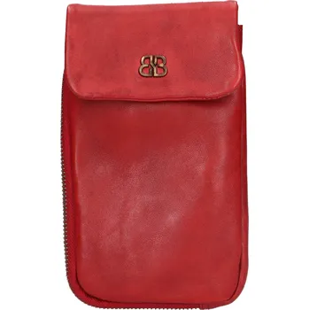 Kabelka Dámská kožená kabelka na telefon a doklady Bellicci Dorett - červená