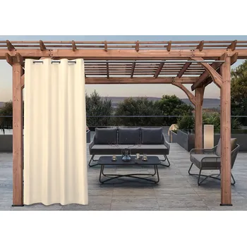 Pergola Venkovní zahradní závěs s kroužky MONTANA color 16 smetanová, různé rozměry (cena za 1 kus) + dárek úvaz MyBestHome Rozměr: 155x200 cm