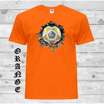 Chlapecké tričko detske-levne-bavlnene-tricko-potisk-fotbalovy-mic Barva: Orange - oranžová, velikost: 164