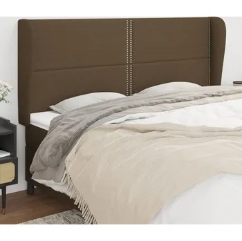 vidaXL Čelo postele typu ušák 183x23x118/128 cm textil [3117830] Barva: tmavě hnědá