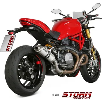 Výfuk pro motocykl Koncovka výfuku STORM GP D.041.LXS Nerez Ducati 1200 Monster 17-