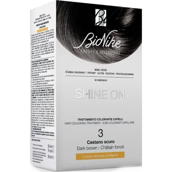 Barva na vlasy Bionike Shine on hair colouring treatment dark brown barva na vlasy 75 ml tmavě hnědá