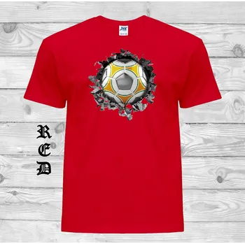 Dětská móda detske-levne-bavlnene-tricko-potisk-fotbalovy-mic Barva: Red - červená, velikost: 128