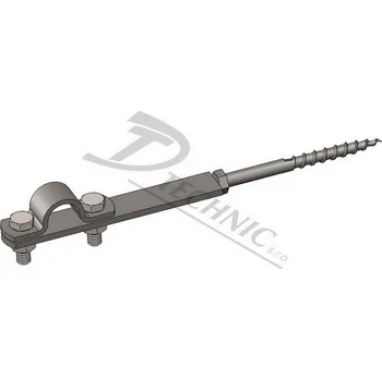 Vrut DOT vrut 100 d20 ner Držák ochranné trubky a jímače d18-20 - s vrutem - 8x100 mm