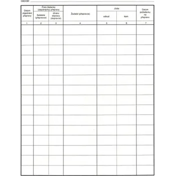 Tiskopis Deník dispečera