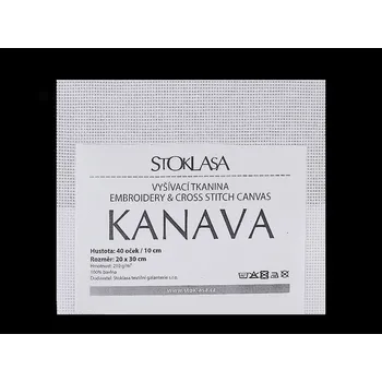 Galanterie Vyšívací tkanina Kanava 20x30 cm 40 oček