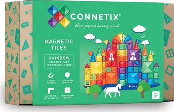 Stavebnice ostatní Connetix Rainbow Magnetic Tiles 102 dílků