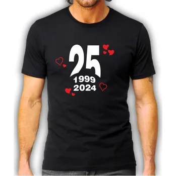 Pánské tričko pánské tričko NAROZENINOVÉ 25 XXL Bílá