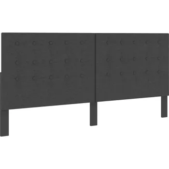 Prošívané čelo postele 287475 200 x 200 cm tmavě šedé