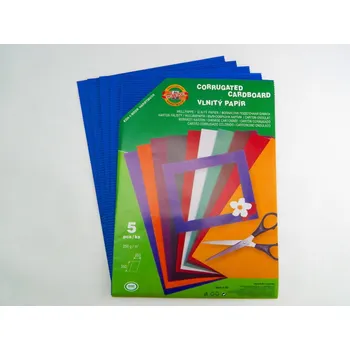 Barevný papír Koh-i-noor Vlnitý papír 9758 – modrý 728 9416