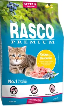 Krmivo pro kočku Rasco Premium Kitten Chicken with Blueberries 2 kg