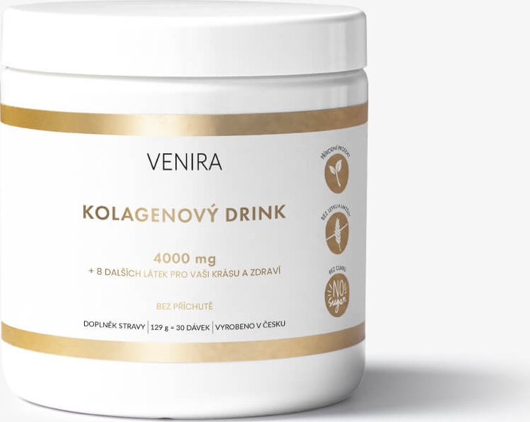 VENIRA mořský kolagen pro vlasy, nehty a pleť, bez příchutě, 189 g