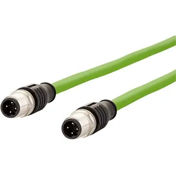 Síťový kabel METZ CONNECT Kabel M12 4pin (M) kód D - M12 4pin (M) kód D, 5m (142M1D11050) - 21.16.8812