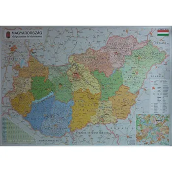 Maďarsko s PSČ - nástěnná mapa Balení: Tubus