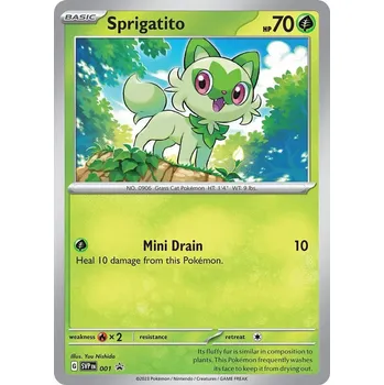 Společenská hra Pokémon karta Sprigatito - SVP 001 Holo