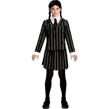 Karnevalový kostým GoDan Wednesday kostým - sako, sukně 120/130 cm