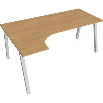 Psací stůl Hobis - UNI A - UEA 1800P - deska akát, bílá RAL 9016